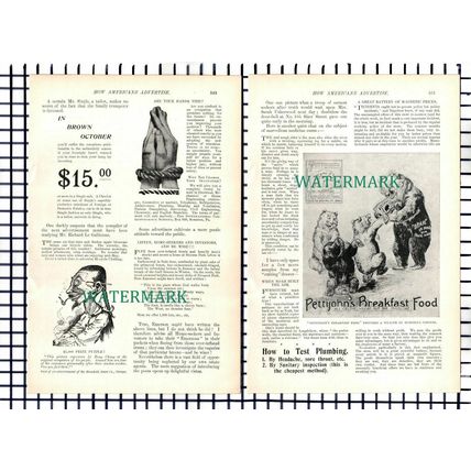 (7416) American Press Advertising ~ c.1901 10-Side Article