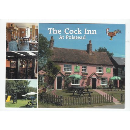 The Cock Inn The Green Polstead Postcard Modern Suffolk A