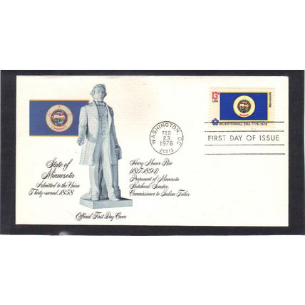 FDC Fleetwood 1664 13c Minnesota (Cachet-U/A) CV39212