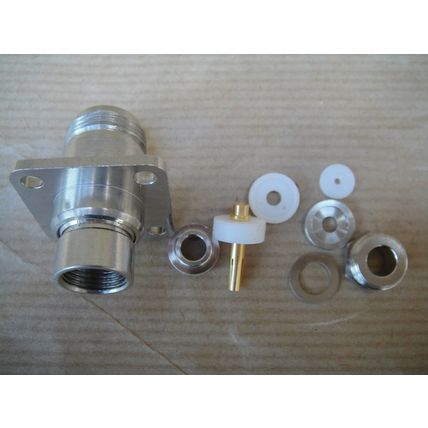 Suhner N Type 50Ω Flange Socket To RG 58 Cable New Old Stock