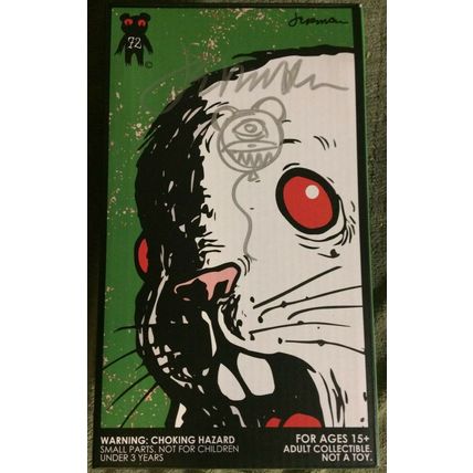 JERMAINE ROGERS DESIGNERCON CHOICES BUNNY FIRE VINYL FIGURE LTD100 SIGNED DOODLE