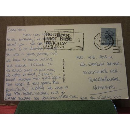 multiview, COCKINGTON, Torquay, Devon postcard by Harvey Barton 1974 pm =