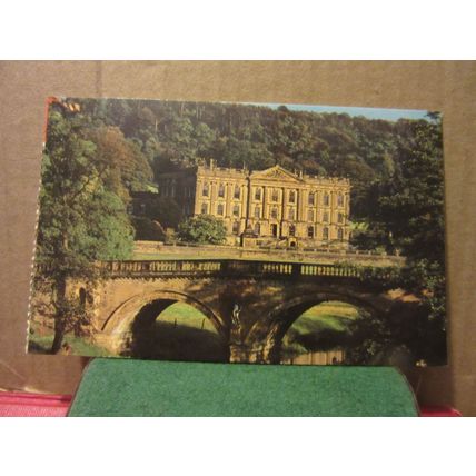 CHATSWORTH HOUSE, DERBYSHIRE used vintage postcard English Life =