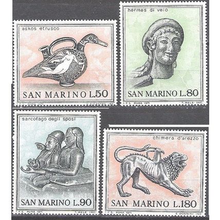 San Marino 1971 Michel 980 - 983 Neuf ** Cote (2006) 0.70 Euro Art des étrusques
