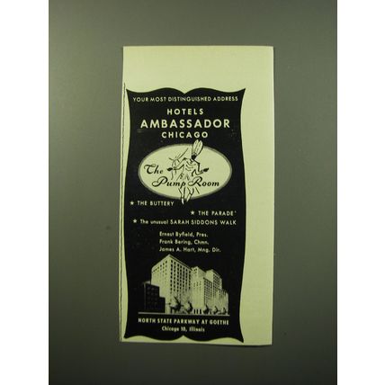 1950 Hotels Ambassador Chicago Ad - Your most distinguished address