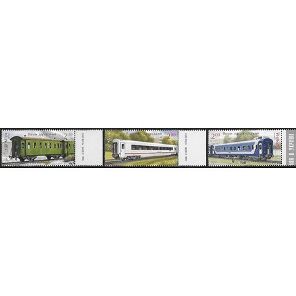 Ukraine Mi 1256/8: Passenger Coaches