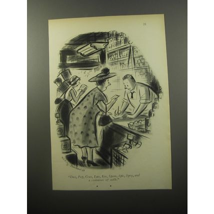 1950 Cartoon by Whitney Darrow, Jr. - Duz, Pep, Crax, Lux, Kix, Spam, Spic