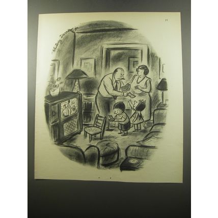 1950 Cartoon by Whitney Darrow, Jr. - Boxing Gambling