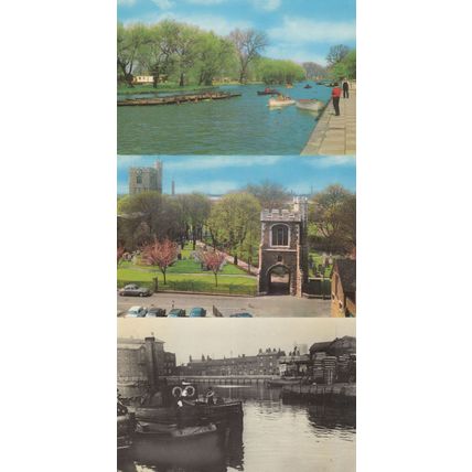 Town Quay Barking Boating Lake Essex 3x Postcard s