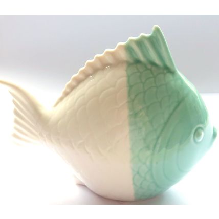 Green & White Fish Ornament Ceramic 13 CM