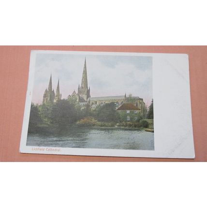 Early Peacock Postcard - Lichfield Cathedral, Staffordshire