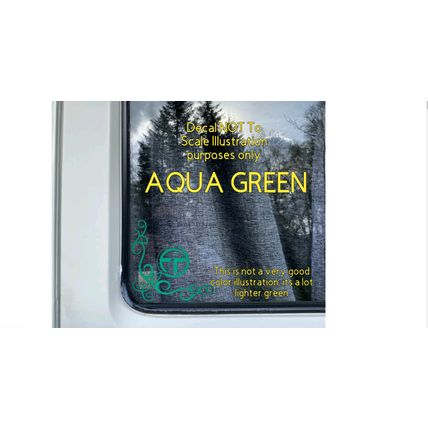 Talbot Express Decal Sticker Graphic Camper Motorhome 2 Aqua Green Corner Windo