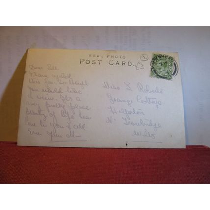 OUTSIDE BOULTERS LOCK, MAIDENHEAD BERKSHIRE, used antique postcard RP 1916 pm #