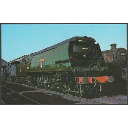Southern Railway Bulleid Pacific No 34019 Bideford - Dawlish Warren RM Postcard