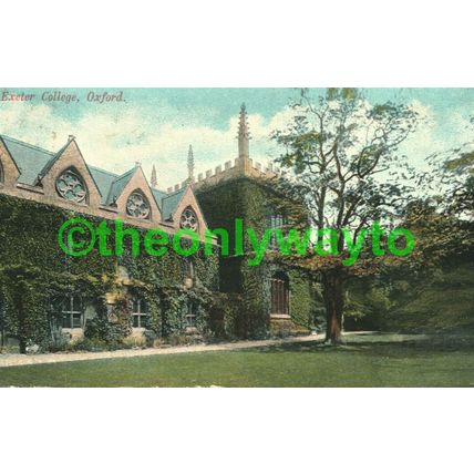 Exeter College, Oxford, Oxon, Rare Savage Postcard 1906