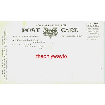 Torrent Walk, Dolgelley, Wales, A304 Valentines Art Colour Postcard
