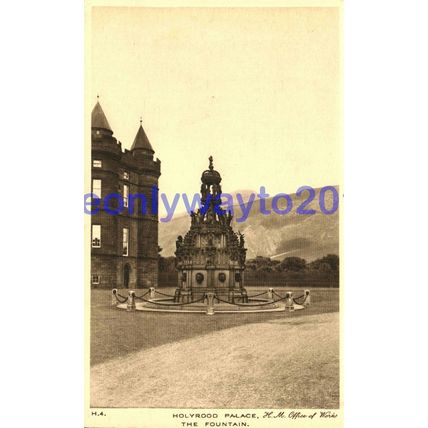 Fountain, Holyrood Palace, Edinburgh, Scotland, Postcard