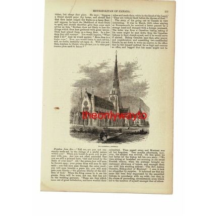 Cathedral, Montreal, Canada, Book Illustration (Print), 1872