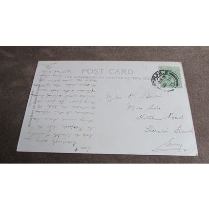 1905 Valentines Postcard - Dog & Child, Pantiles - Tunbridge Wells, Kent