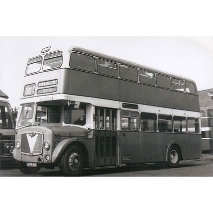 Black & White Photo of Carter's Coaches of Litcham - 6198 KW ex. Bradford Corp.
