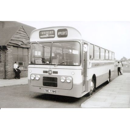 Black & White Photograph of Appleby's Coaches of Louth - TBE 778H