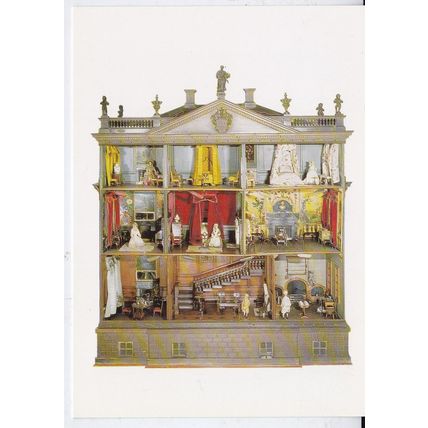 Nostell Priory Dolls House Yorkshire Postcard unused VGC