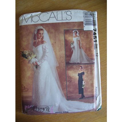 McCalls Bridal sewing pattern 7451. Alicyn Exclusive
