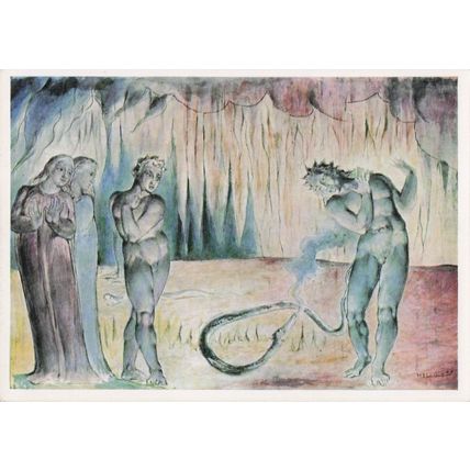 William Blake Buoso Donati Attacked By The Serpent Painting Postcard