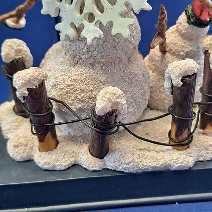 SNOWMAN Christmas STOCKING HOLDER Mantel Hanger Hook Resin Cast Iron