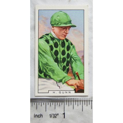 1936 Gallaher Famous Jockeys No. 34 H. Gunn