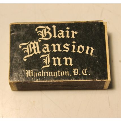 VTG Hotel Advertising MATCH BOOK Collectors Gift Blair Mansion INN Washington DC