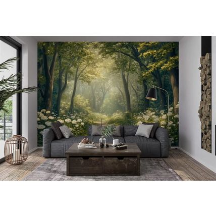 Wall Mural Path in the Forest, Rays of the Sun, Photo Wallpaper for Room Decor