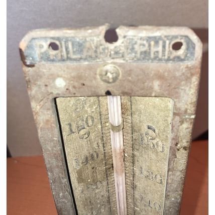 Vintage Philadelphia Phila Thermo Co Brass Steampunk Thermometer Boiler 180