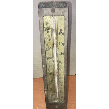 Vintage Philadelphia Phila Thermo Co Brass Steampunk Thermometer Boiler 180