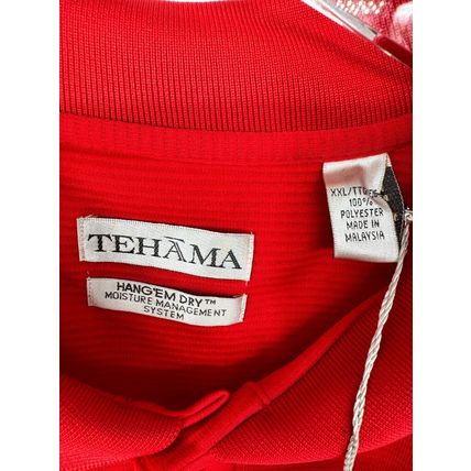 Tehama Hang' Em Dry Men’s Golf Polo Shirts Size XXL Red