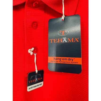 Tehama Hang' Em Dry Men’s Golf Polo Shirts Size XXL Red