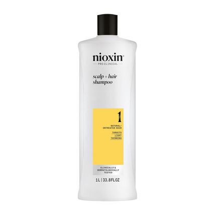 Nioxin System 1 Scalp + Hair Thickening Shampoo | for Natural Hair with Light Th