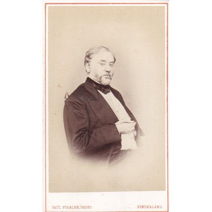 VICT. CDV PHOTO -SMART MAN, WHISKERS BY PAUL STABLER, SUNDERLAND
