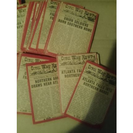 75 X a&BC gum civil war news trade cards some duplicates all fair condition