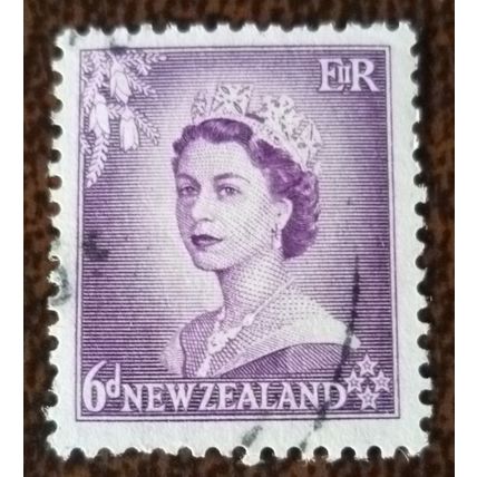 New Zealand 1953 Queen Elizabeth II definitives 6d used stamp SG729