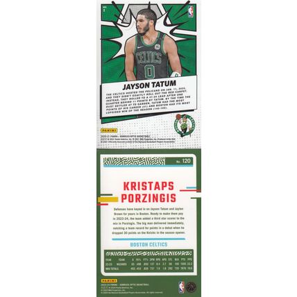 JAYSON TATUM & KRISTAPS PORZINGIS AUTO 2021/24 BOSTON CELTICS WORLD CHAMPIONS