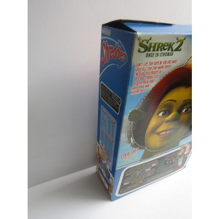 Nestle Shreddies 2004 Cereal Box Empty Shrek 2 FIONA Fun Mask