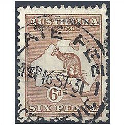 Australia 1929.SG107 6d Chestnut Fine Used.