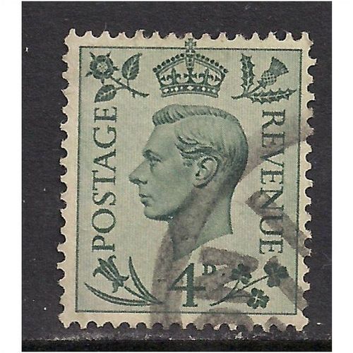 GB 1938 KGV1 4d Grey Green Stamp SG 468.(D454 )