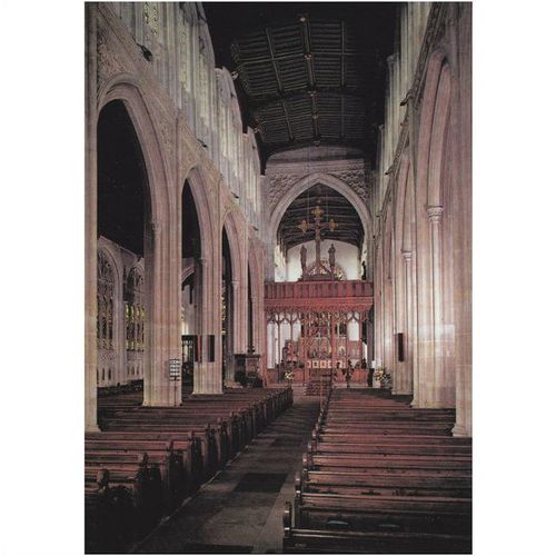 Colour Postcard - Interior St Mary the Virgin Church, Saffron Walden, Essex