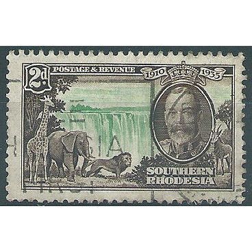 Southern Rhodesia 1935 SG32 2d Emerald & Sepia Silver Jubilee Fine Used ... .