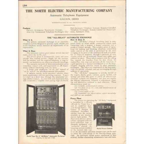 north electric mfg company 1931 automatic telephone vintage catalog