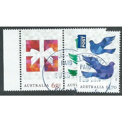 AUS 2015 SE~TE SET ' CHRISTMAS' (3v) FINE USED (EBID40-023)