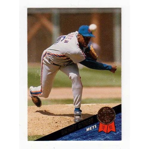 1993 Leaf Dwight Gooden baseball card #203 –Mets