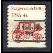 1898Ab 4c Stagecoach Fine MNH Dry Gum Gap Single LS PreCnx CA0985